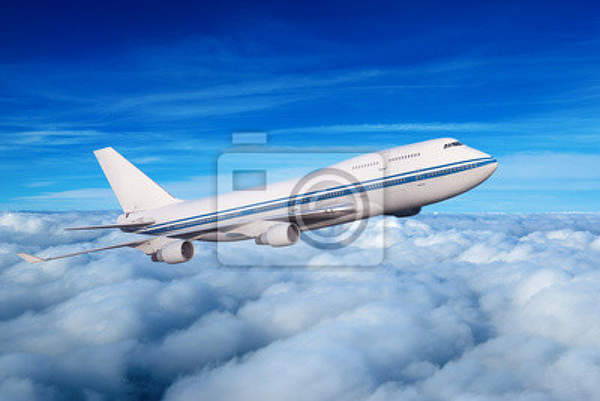 Фотообои с самолетом над облаками артикул 10006249