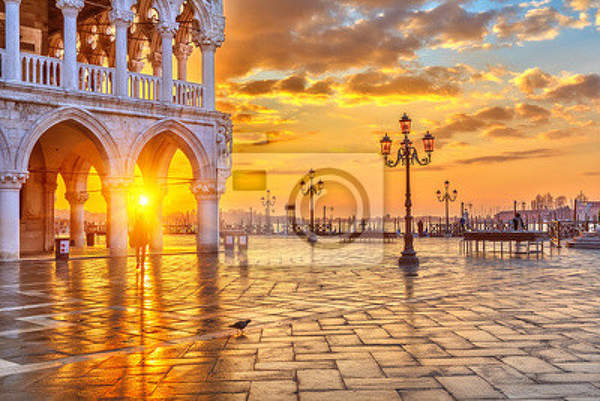 Фотообои - Закат в Венеции артикул 10006705