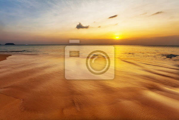 Фотообои - Тропический пляж вечером артикул 10007991