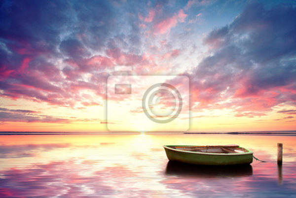 Фотообои - Лодка на озере артикул 10008148