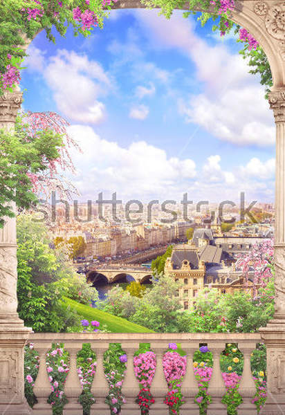 Вид из старой арки в Париже артикул 10008446