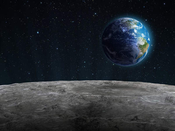 Фотообои - Вид на Землю с Луны артикул 10002964