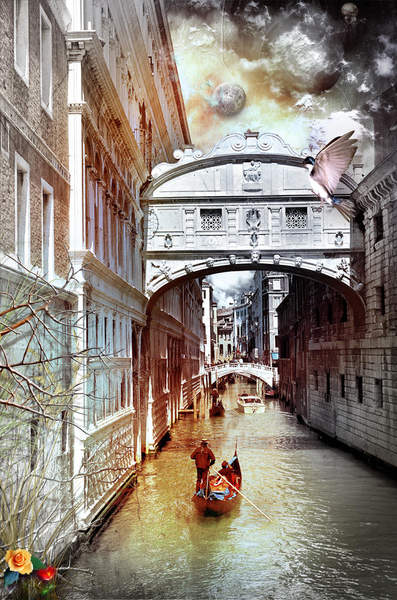 Фотообои - Мечта о Венеции (арт графика) артикул 10001629