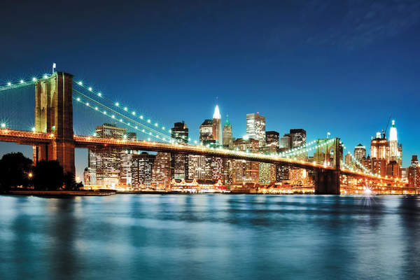 Фотообои на стену с Бруклинским мостом артикул 10000627