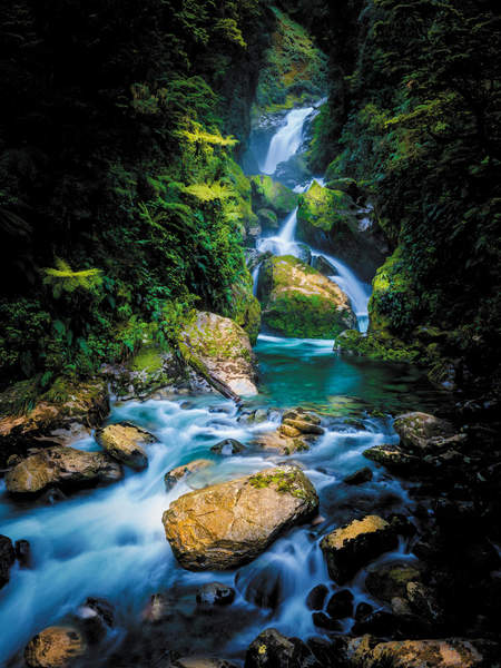 Фотообои - Водопад в Новой Зеландии артикул 10008213