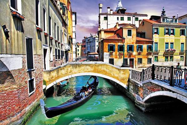 Фотообои на стену — Канал в Венеции артикул 10006895