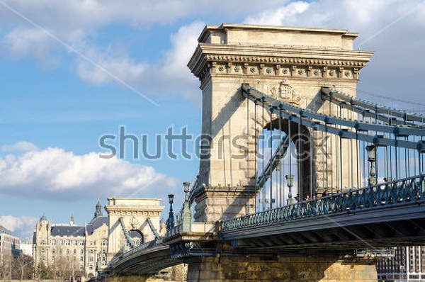 Фотообои с видом на мост в Будапеште (Венгрия) артикул 10009761