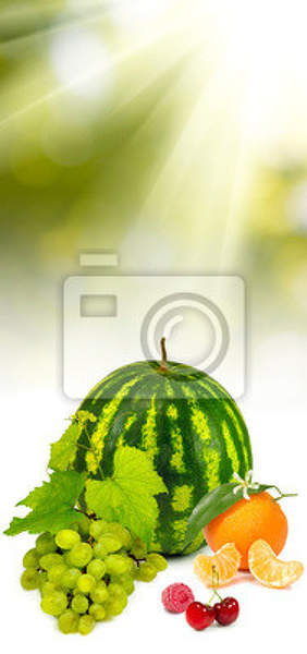 Фотообои с Арбузом и фруктами артикул 10010102
