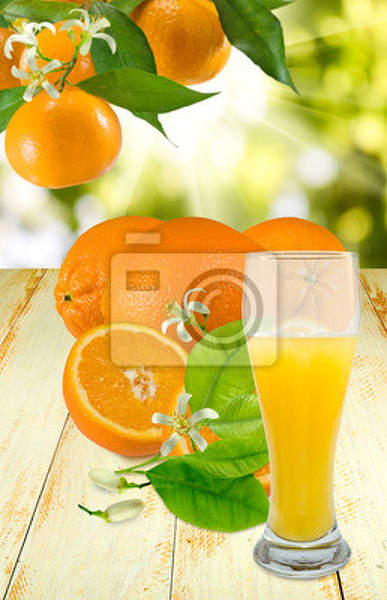 Фотообои для кухни "Апельсиновый сок" артикул 10010101
