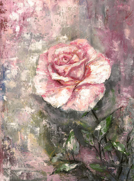 Фреска с розой на стену артикул 10019425