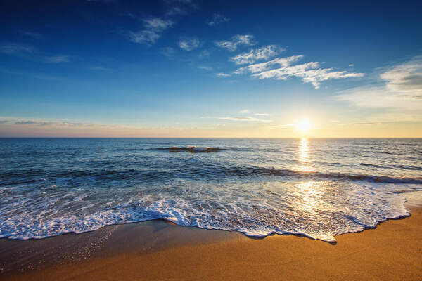 Красивый закат (морской пейзаж) артикул 10034626