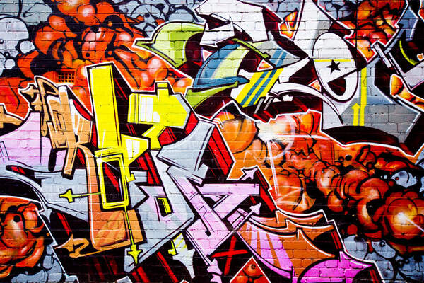 Граффити — Рисунок на всю стену артикул 10010625