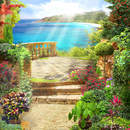 Фотообои с древней каменной аркой и выходом к морю