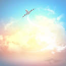 Фотообои с самолетом в небе
