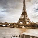 Фотообои с Эйфелевой башней (сепия)