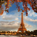 Фотообои на стену с городом - осенний пейзаж в Париже