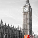 Фотообои на стену с Биг-Беном и красным автобусом