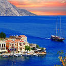 Фотообои на стену с греческим морским пейзажем