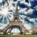 Фотообои - Яркая эйфелева башня