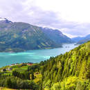 Фотообои на стену с озером в горах