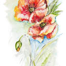 Арт-обои - Рисованные маки