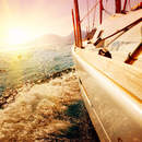 Фотообои - Вид с яхты на закате