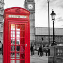 Фотообои с красной телефонной будкой в Лондоне