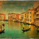 Фотообои: Венеция, Гондолы, Гранд-канал (винтаж и ретро)