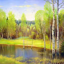 Река в весеннем лесу