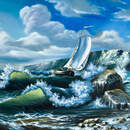 Обои на стену «Парусник на пороге приключений»