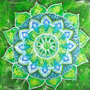 Обои на стену «Энергия жизни в зелёной мандале»