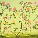 Птицы на ветках на всю стену