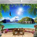 Терраса с красивым видом на тропические острова